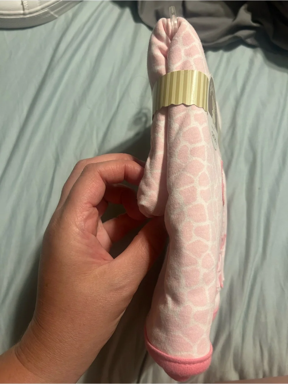 Carter's Pink Giraffe-Print Baby Swaddle Blanket